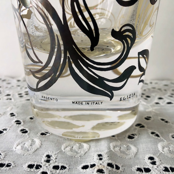 Egizia Argento Metallic Screen Printed Luxury Vase - Etsy
