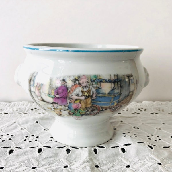 Vintage Decors De Paris Michelle Bernard Porcelain Footed Ice Cream Bowl