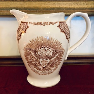 Vintage Alfred Meakin Staffordshire England Fair Winds New York Pitcher