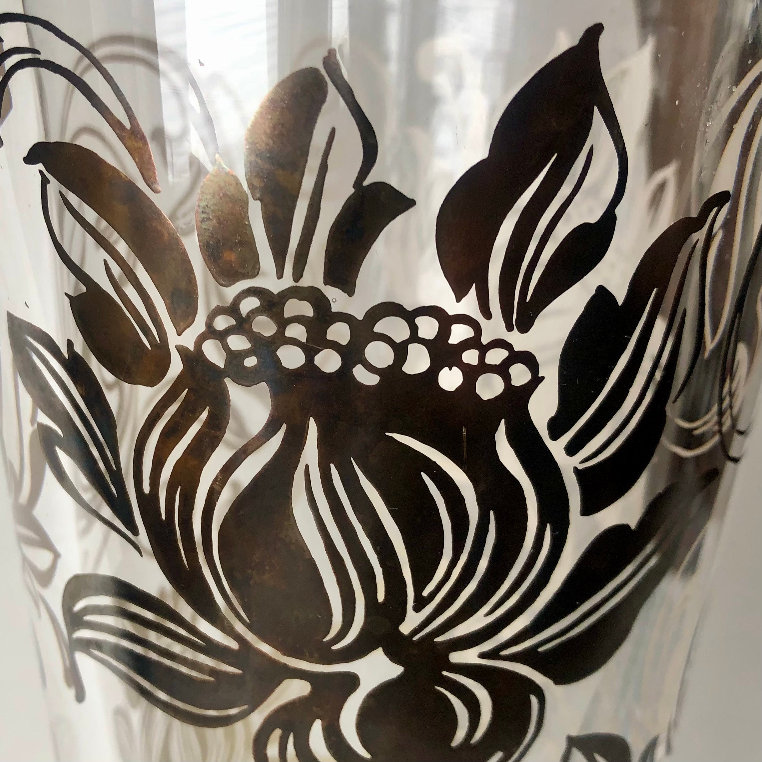Egizia Argento Metallic Screen Printed Luxury Vase - Etsy