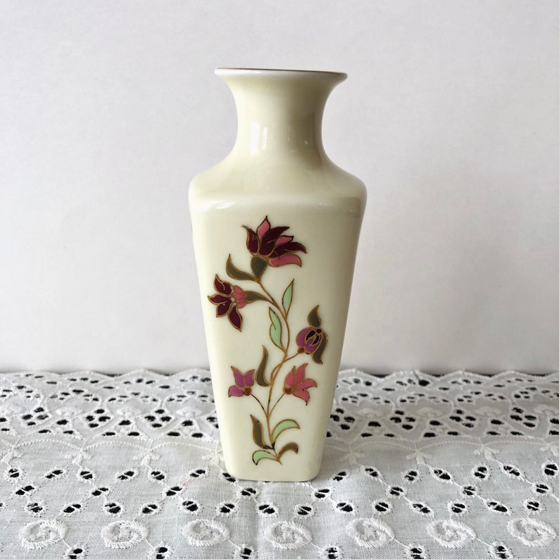 Vintage Zsolnay Hungary Art Deco Flower Vase Etsy