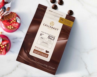 Callebaut Recipe 823 Milk 33.6% Belgian Chocolate Chips | Chocolatier Couverture Chocolate Callets