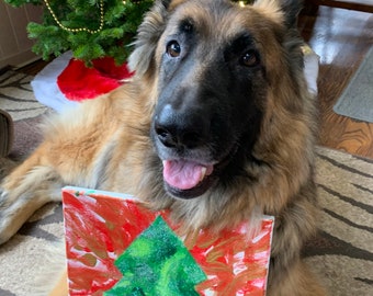 Painting by Schultz & Wilhelmina - CHRISTMAS TREE and matching tree ornament