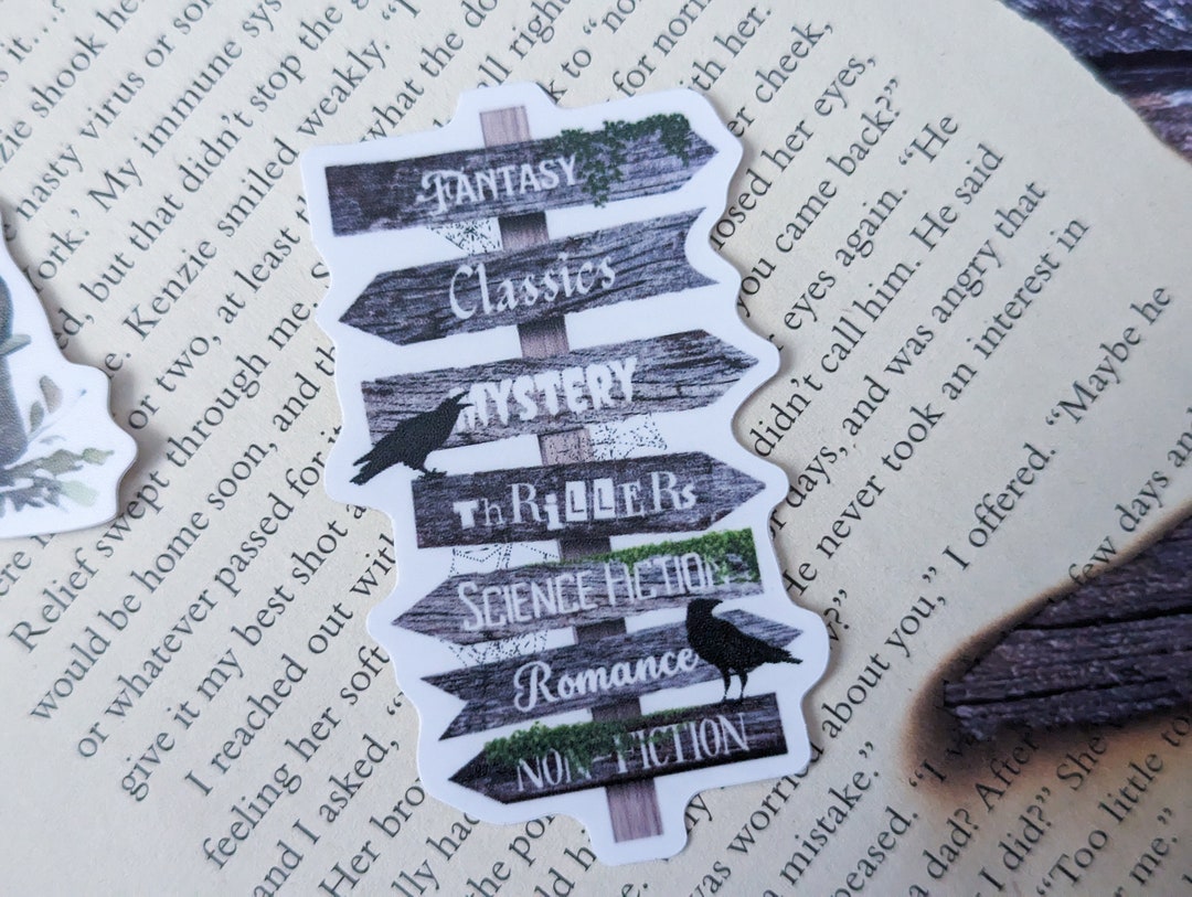 Genre Sign Post Sticker, Gift Idea, Reader Gift, Planner Sticker ...