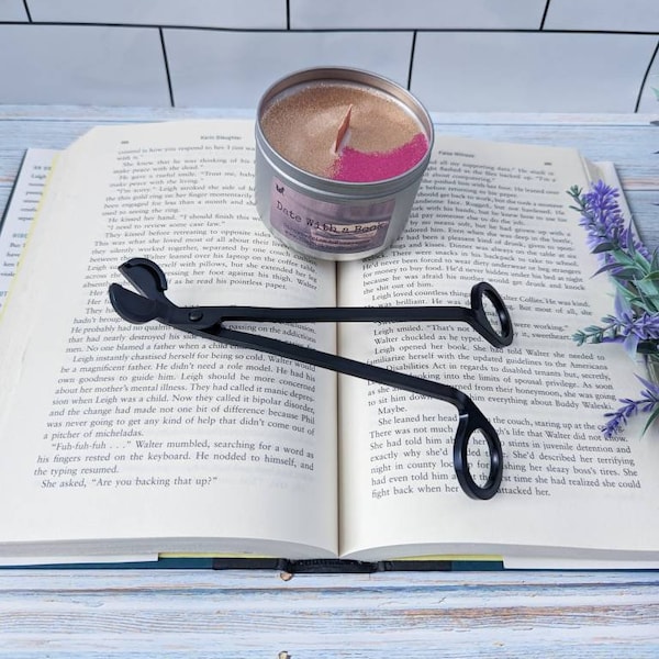 Wick Trimmers, Candle Accessories, Candle Gift, Wood Wick Trimmer, Gift Idea, Gift for Readers, Black Trimmer, Cotton Wick Trimmer