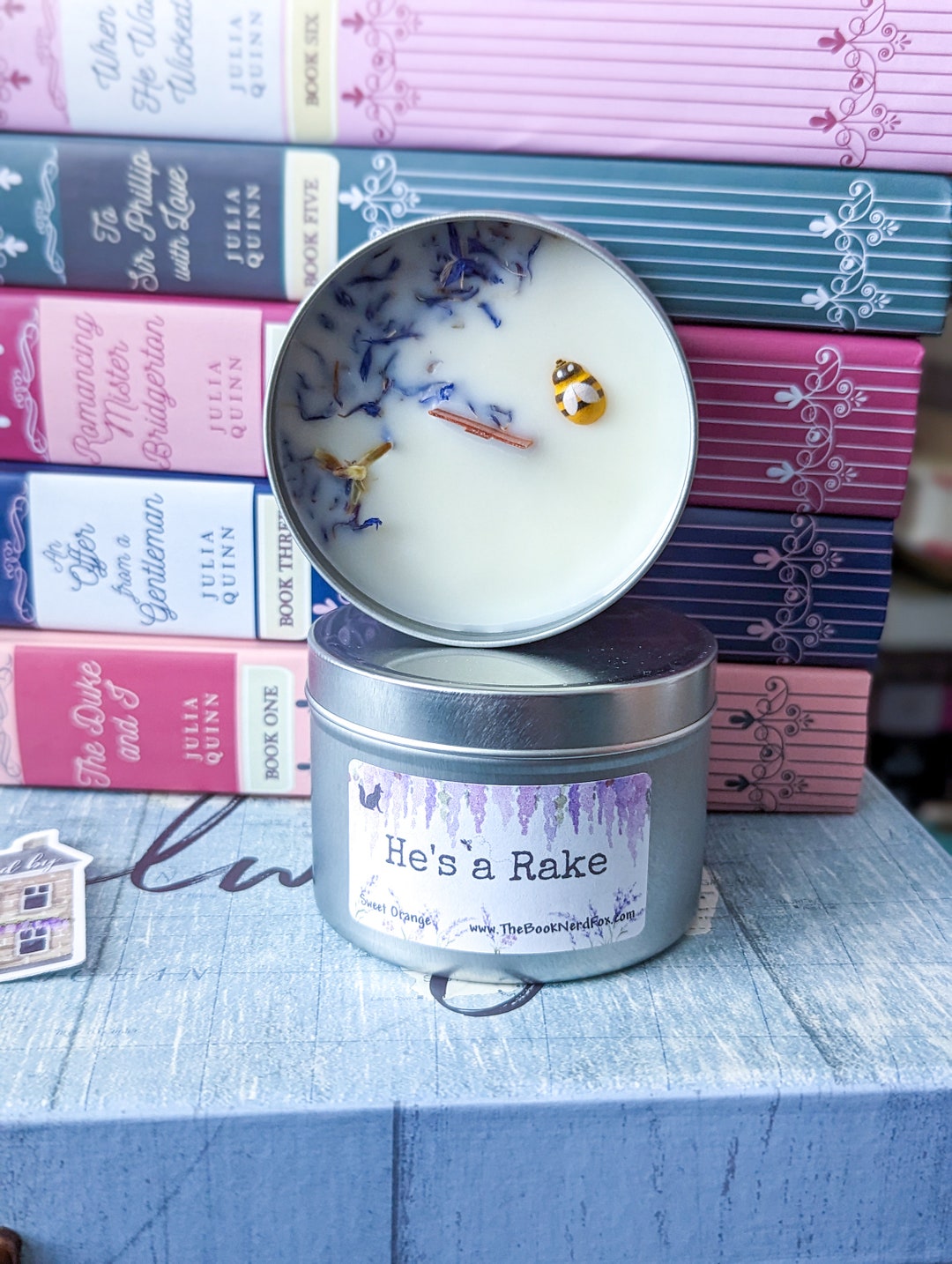 He's A Rake Soy Candle, Sweet Orange Scented Candle, Book Lover Gift ...