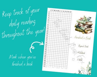 Finished Book Tracker Printable, Reading Planner Page, Reading Tracker, Bujo Tracker, Book Tracker, Book Printable, Printable Journal