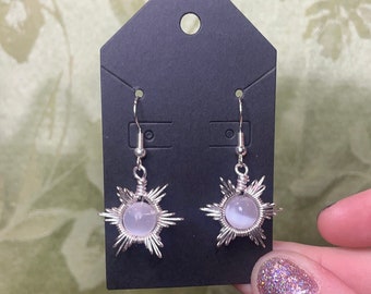 Selenite Snowflake/Star Earrings
