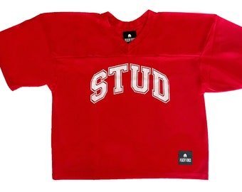 Camiseta de fútbol STUD de malla roja