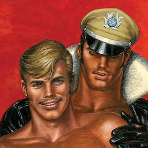 Tom of Finland Postcard Print &quot;Sideburns&quot; (gay, vintage, bodybuilders, leathermen)