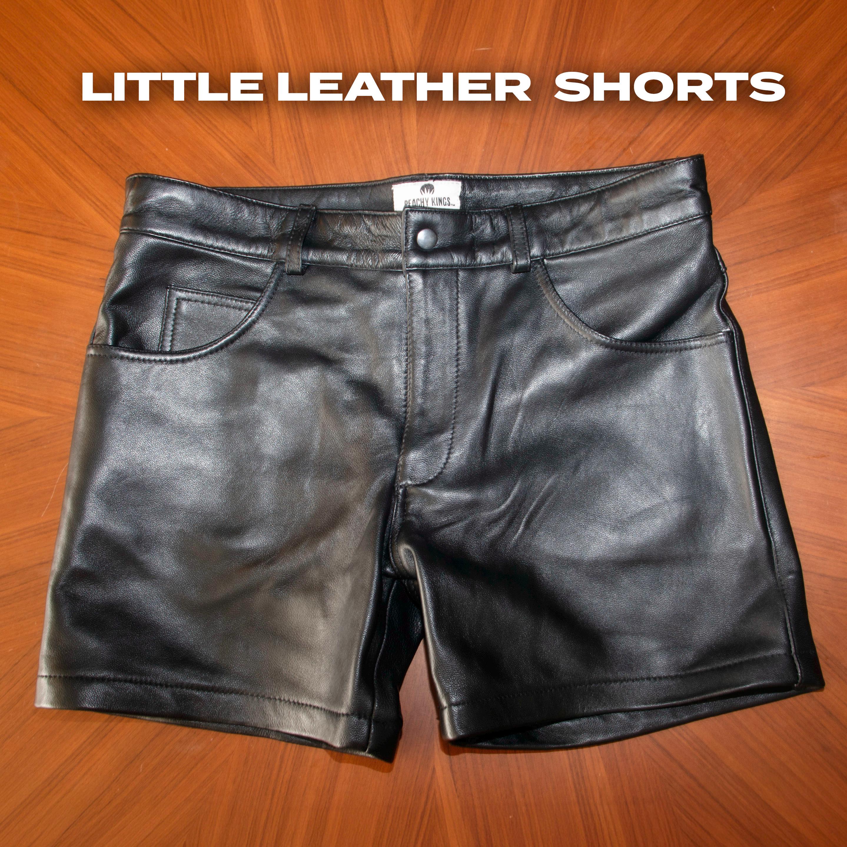 Short En Cuir Noir Homme, Lacets Latéraux – Urban Hide Couture, Slim, Motard
