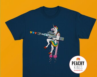 Camiseta Gay Punk Unicorn (Orgulho, LGBTQ, Queer)