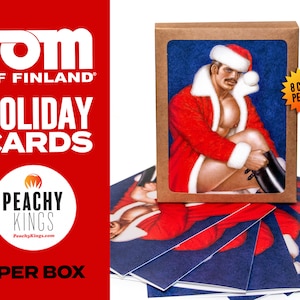 Biglietti di Natale Tom of Finland (gay, pelle, stampa, poster, vacanza, sexy santa)