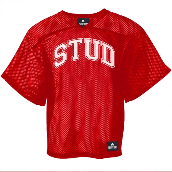 STUD Red Mesh Football Jersey - Etsy