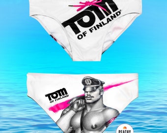 Tom of Finland Swim Brief "WHITE"  (gay, bikini, Swimsuit)