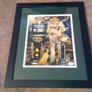 Kyle Busch Autographed 8x10 Matted In An 11x14 Frame NASCAR