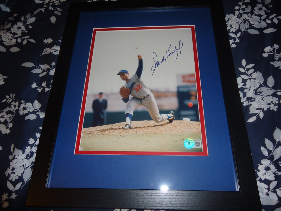 Sandy Koufax Autographed 8x10 Photo Framed & Matted Los Angeles Dodgers