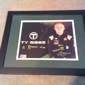 Ty Gibbs Autographed 8x10 Photo NASCAR Joe Gibbs Racing Toyota