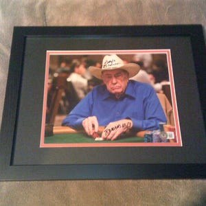 Doyle Brunson Autographed 8x10 Photo Framed & Matted WSOP Champion