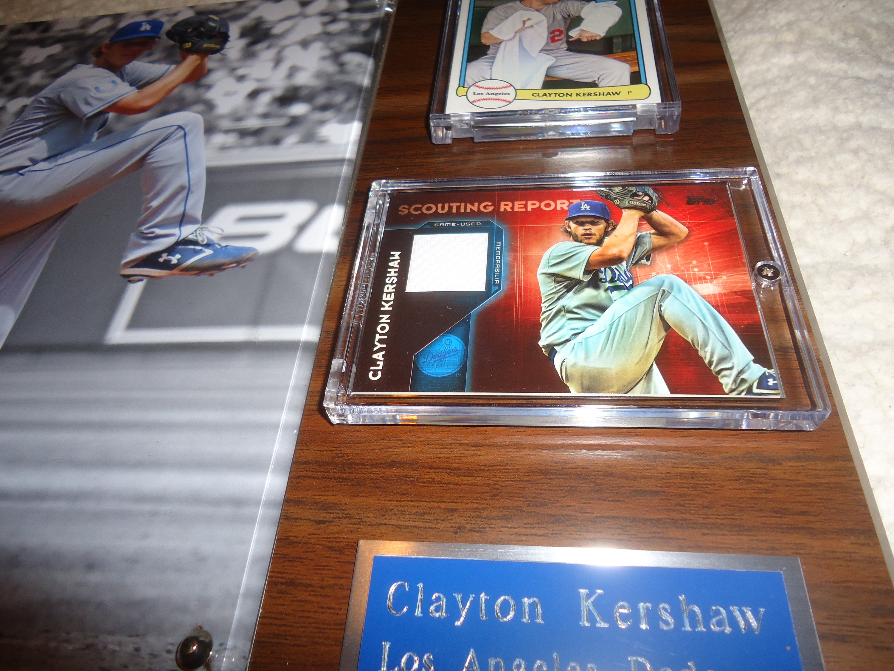 Clayton Kershaw Game Worn Jersey Baseball Card