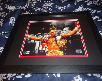 Mike Tyson Autographed 8x10 Photo Framed & Matted