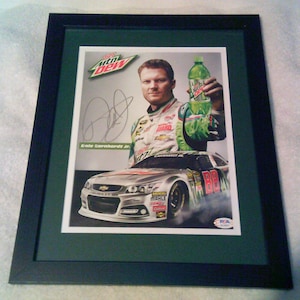 Dale Earnhardt Jr. Autographed 8x10 Matted In An 11x14 Frame NASCAR