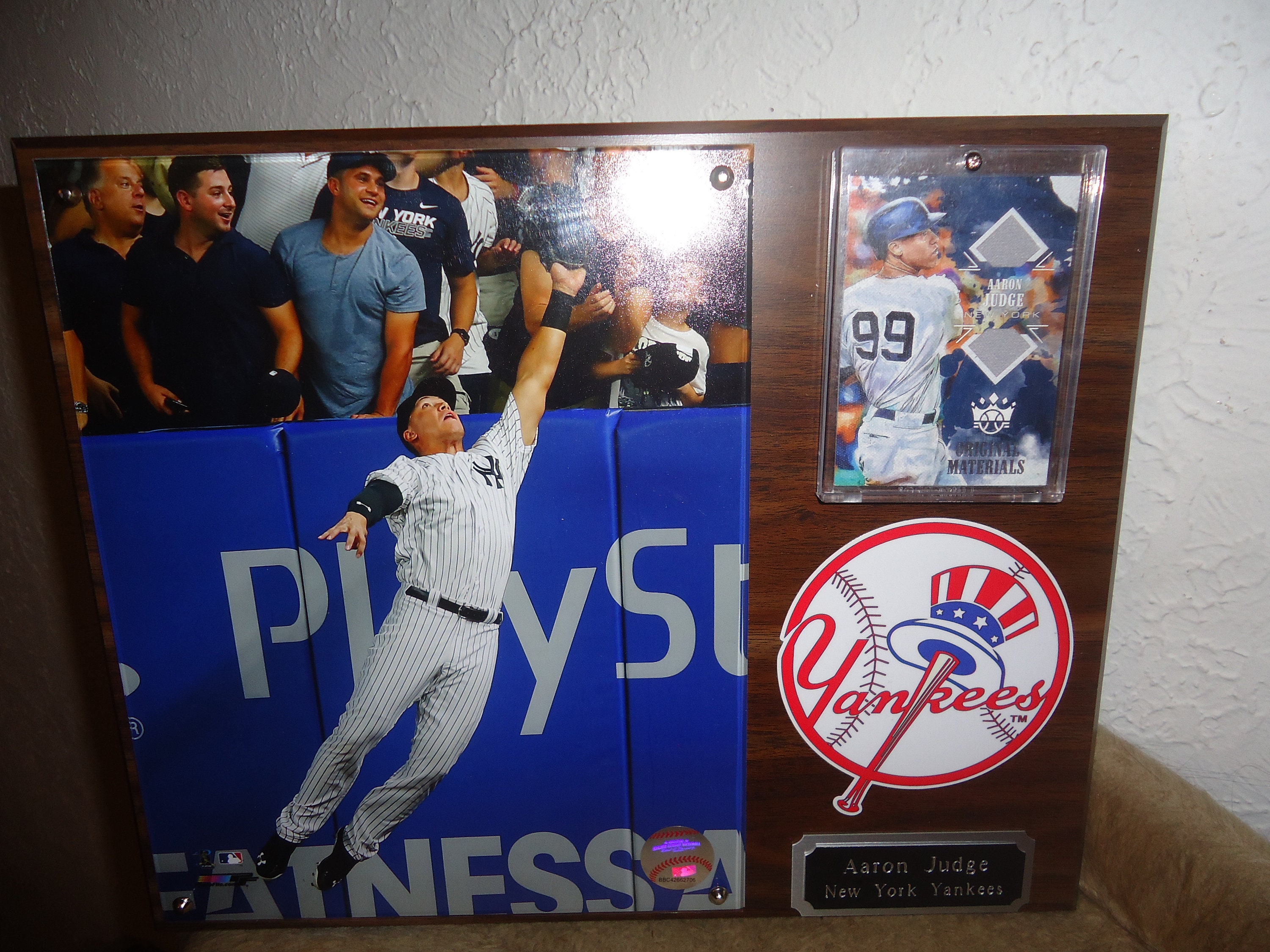Aaron Judge Plaque With Game Used Jersey Card New York Yankees 