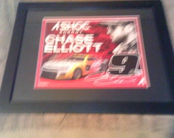 Chase Elliott Autographed 8x10 Photo Framed & Matted NASCAR CUP Champion