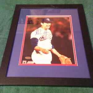 Nolan Ryan Autographed 8x10 Photo Framed & Matted Texas Rangers Astros Angels Mets