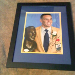 Foto autografada de Kurt Warner 8x10 St. Louis Los Angeles Rams