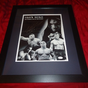 Mike Tyson Autographed 11x14 Photo Framed & Matted Heavyweight Champion
