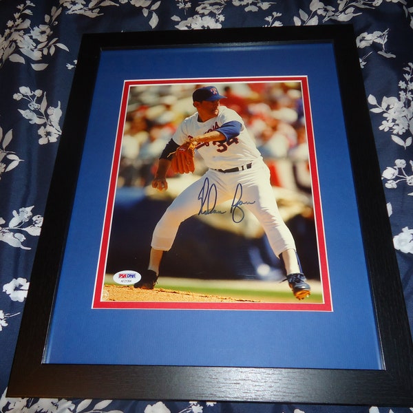 Nolan Ryan Autographed 8x10 Photo Framed & Matted Texas Rangers Astros Angels Mets