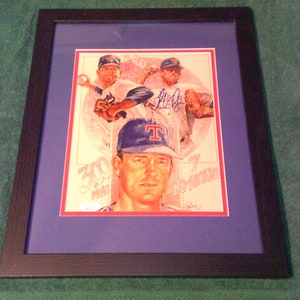 Nolan Ryan Autographed 8x10 Photo Framed & Matted Texas Rangers Astros Angels Mets