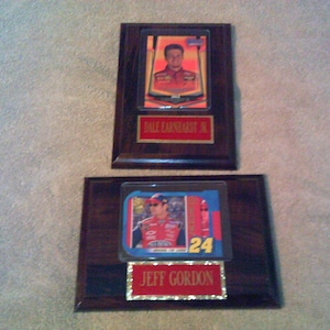 Dale Earnhardt Jr and Jeff Gordon Plaques NASCAR