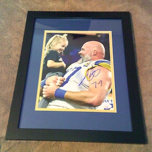 Andrew Whitworth autografou foto 8x10 St. Louis Los Angeles Rams