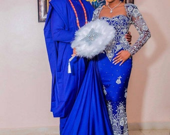 Ensemble de fiançailles africaines, couples africains, tenue de mariage, vêtements africains pour hommes, tenue de couple, couples assortis, tenue d'Ankara