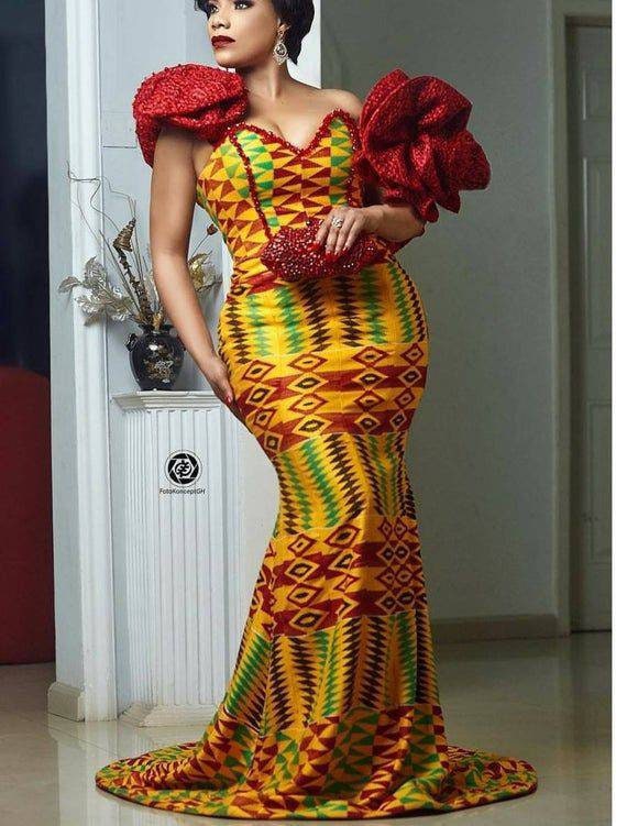 Ankara print dress African kente print dress African | Etsy