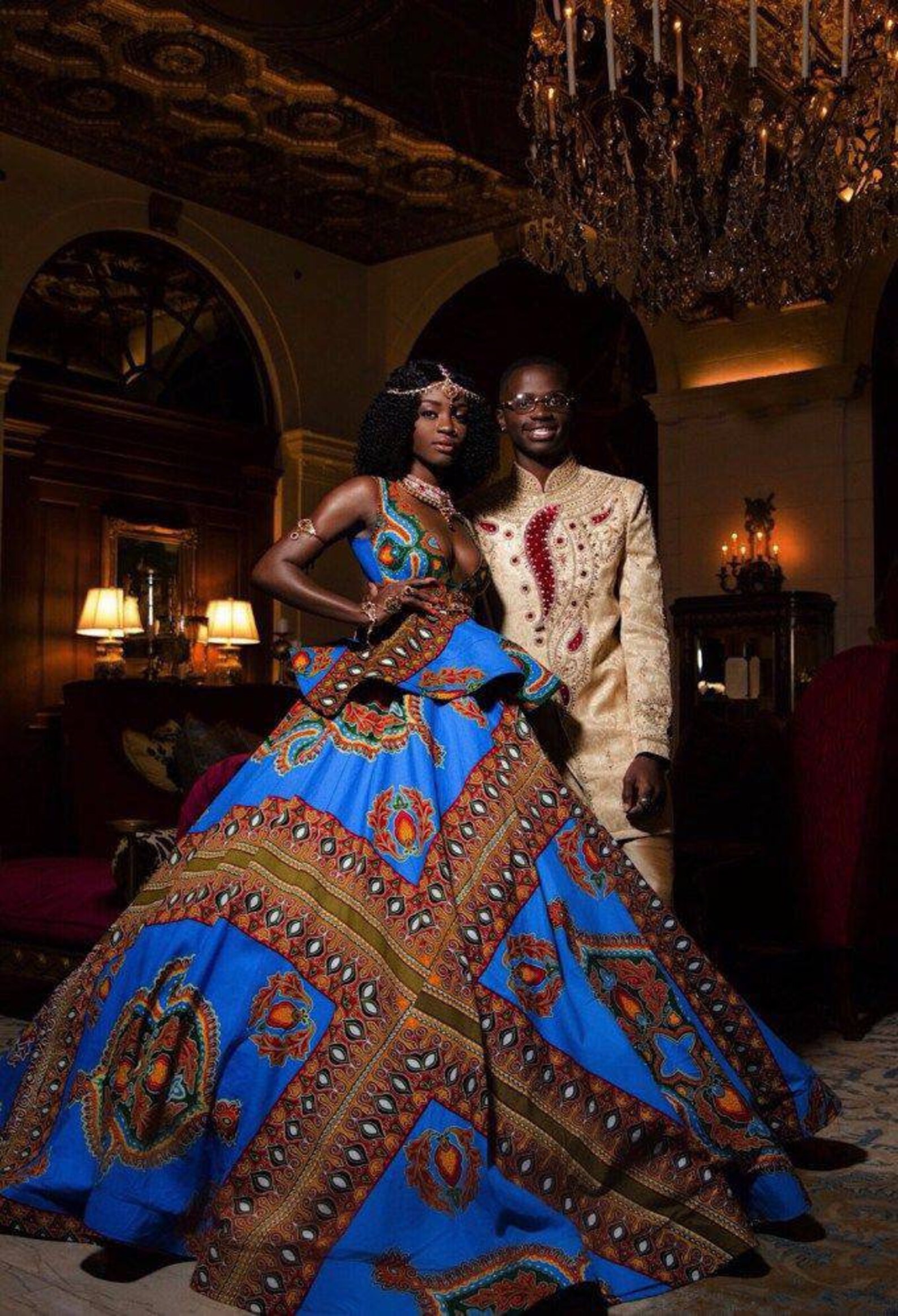 Ankara Long Prom Dress, African Queen, Prom Dress, Sleeveless Dress