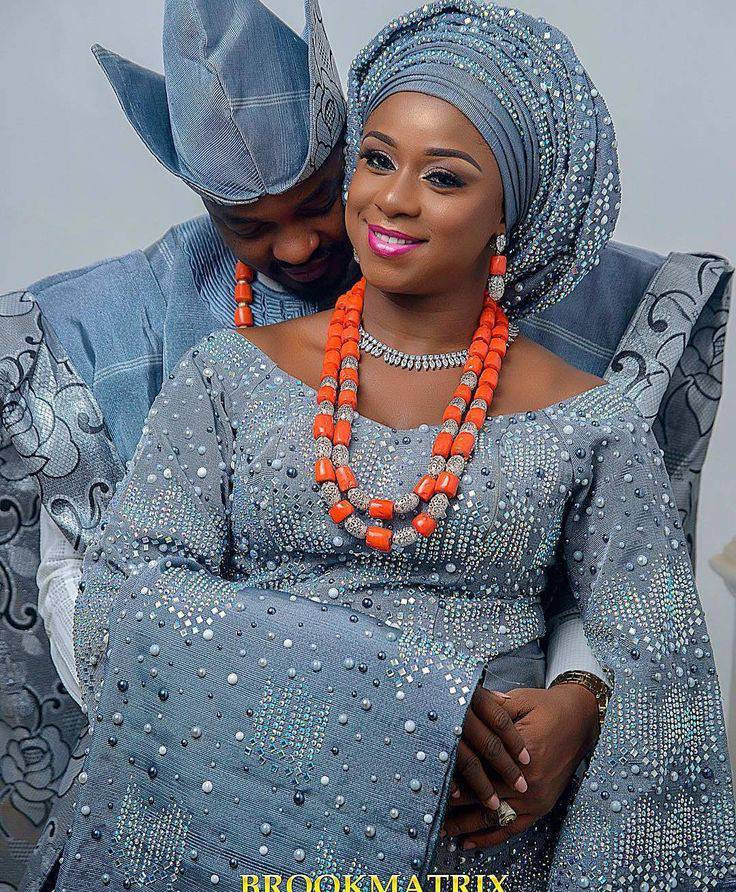 African Wedding Traditional Wedding Blue African Wedding Outfit African Couples Nigerian Wedding Outfit. Etsy