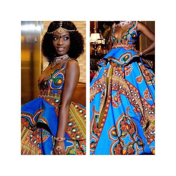 Ankara Long Prom Dress African Queen Prom Dress Sleeveless Dress African Wedding Dress Party Dress Wedding Guest Concert Ball Dress Etsy