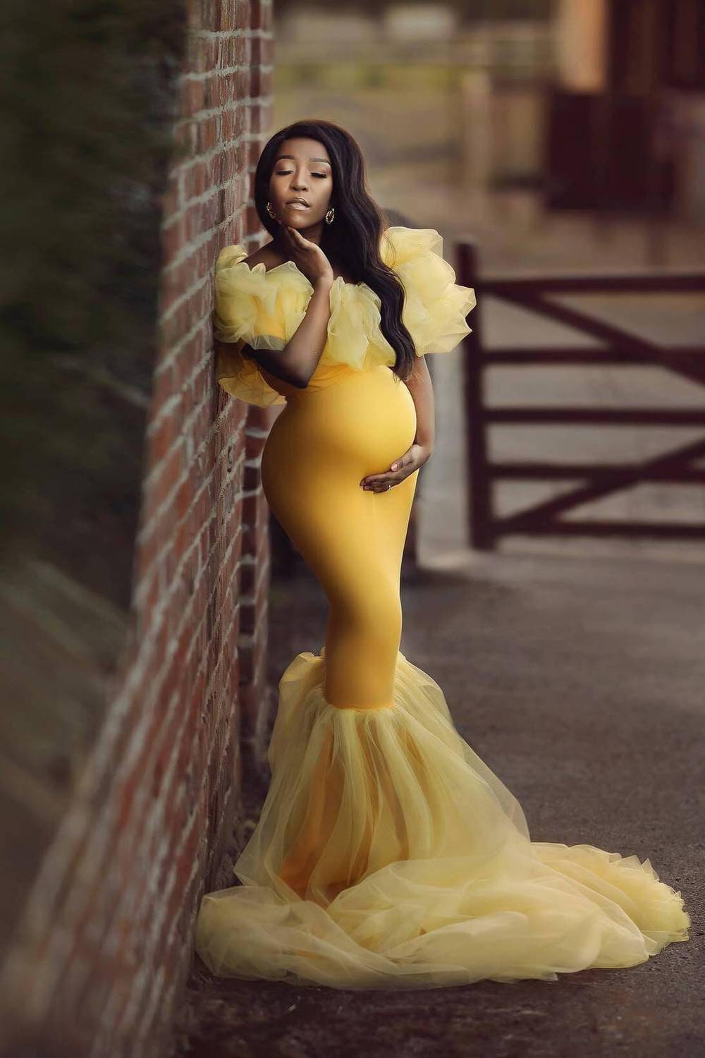 Yellow Maternity Dress Etsy