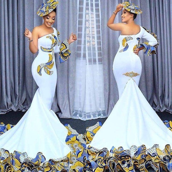 African Bridal Dress Ankara Wedding Dress African Wedding Etsy 