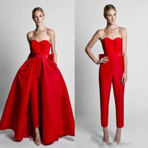 red wedding jumpsuit