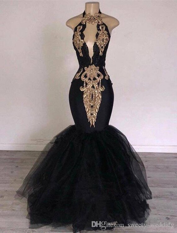 Black prom dress prom dress wedding guest wedding dress Etsy