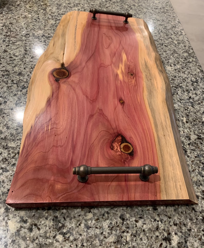 Live edge cedar charcuterie board Etsy