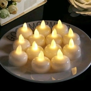 12pcs Flameless Led Taper Candle Lights, Bougies flottantes Harry