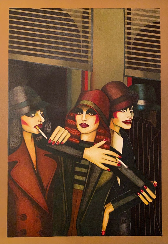 「真作」Shimon Okshteyn「CALL GIRL」版画　180/250 真作」Shimon Okshteyn「CALL GIRL」版画180/250