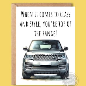 Range Rover Luxury SUV Inspired - Happy Birthday Card - Greeting