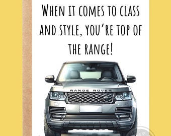 Range Rover Luxury SUV Inspired - Happy Birthday Card - Greeting