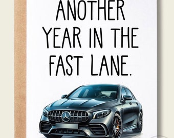 Mercedez Benz AMG Inspired Birthday Card - Car lovers - Happy Birthday Card - Greeting Card - birthday Gift
